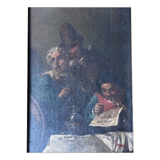 Flemish School Artist, Tavern Scene, 18th Century, Oil on Panel For Sale