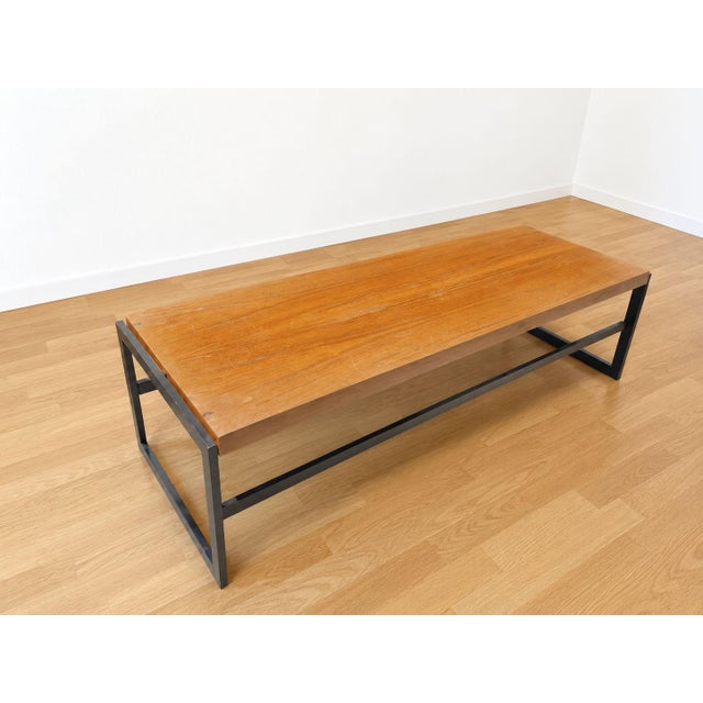 Vintage Mid-Century Double-Sided Coffee Table, 1970s. The design, strongly inspired by the Scandinavian and industrial...
