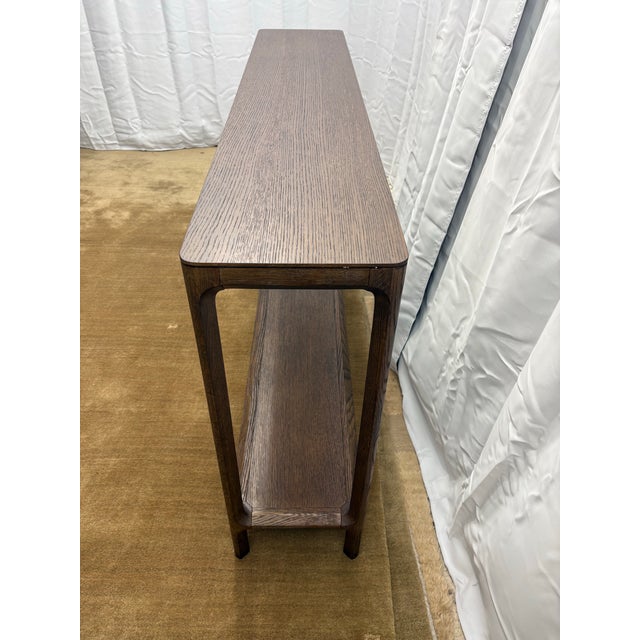 Restoration Hardware Padua Console Table – 60” Brown Oak Finish For Sale - Image 10 of 14