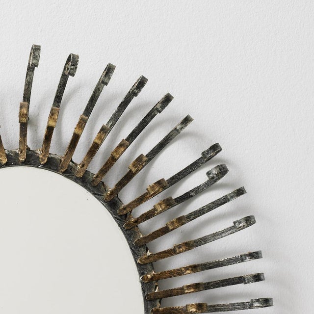 1960s Mid-Century Modern Sunburst Mirror in Brass, 1960 For Sale - Image 5 of 14