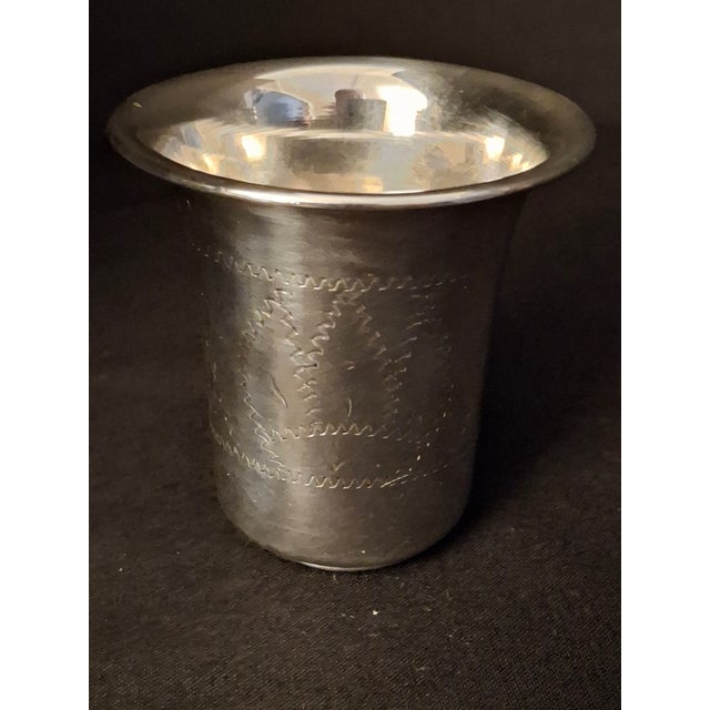 Vintage Sterling Silver Kiddush Beaker Cup Star of David Monogrammed For Sale - Image 12 of 18