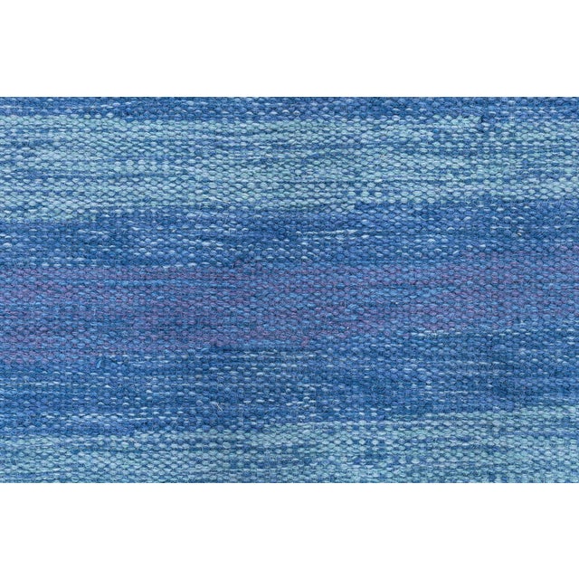 1940s Doris Leslie Blau Vintage Scandinavian Abstract Lavender Flatweave Wool Rug For Sale - Image 5 of 6