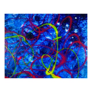 Ocean Lights - Expressionist Composition in Acrylic on Canvas by Charles David Francis For Sale