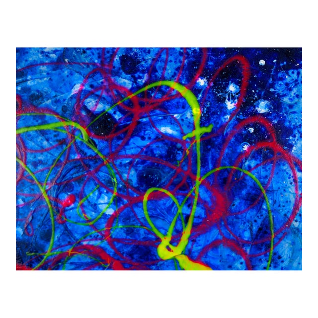 Ocean Lights - Expressionist Composition in Acrylic on Canvas by Charles David Francis For Sale