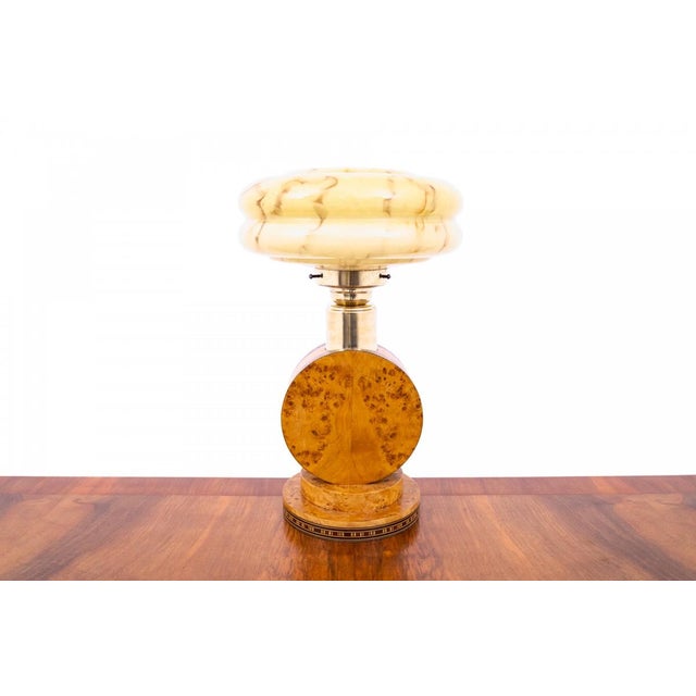 1950s Mid-20th Century Art Deco Table Lamp, Poland, 1950s For Sale - Image 5 of 5