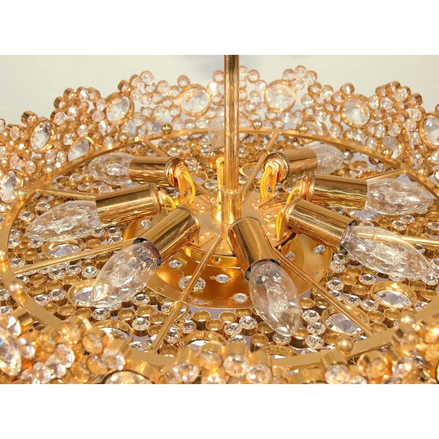 Bubble Chandelier in Swarovski Crystal & 24k Gilt Brass from Palwa, Germany, 1970s For Sale - Image 4 of 10