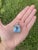 Slane Large Square Blue Topaz Enhancer, Sterling Silver, Length 1.5 In For Sale - Image 4 of 4