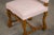 Antique French Louis XIII Style Os De Mouton Oak Dining Chairs W/ Striped Blush Pink Chenille- Set o For Sale - Image 9 of 12