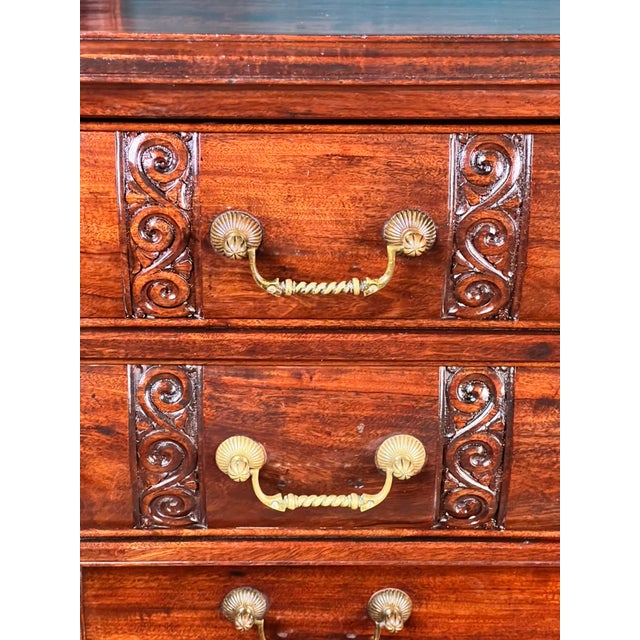 Antique Victorian Aesthetic Movement Mahogany Four Over Four Gentlemen’s Chest C. 1880 For Sale In Boston - Image 6 of 13