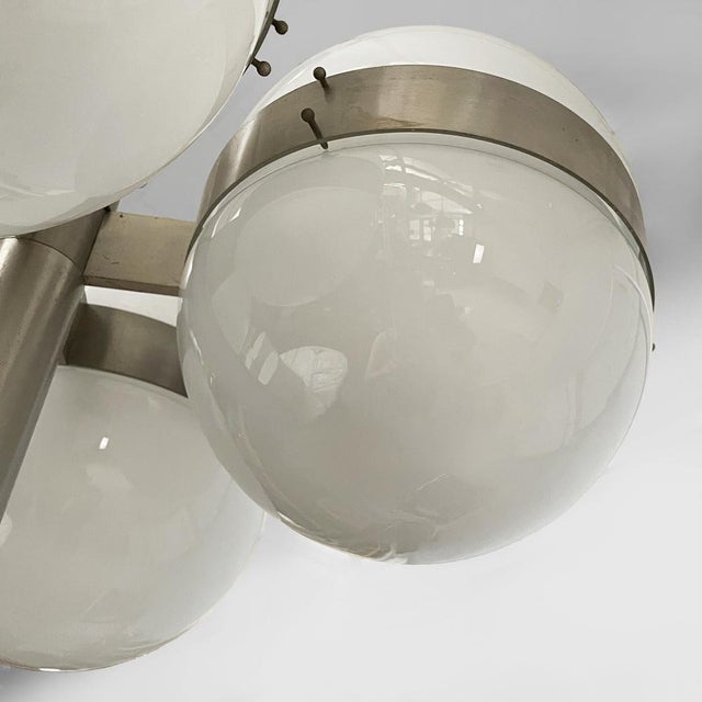 Mid-Century Modern Italian Tetraclio Chandelier by Mazza for Artemide, 1960s For Sale - Image 12 of 18