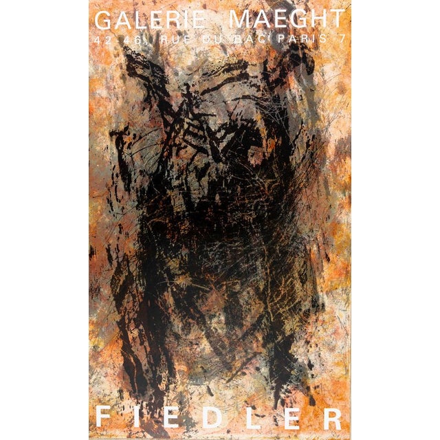 Abstract Composition Poster attributed to François Fiedler, 1990 For Sale - Image 6 of 6