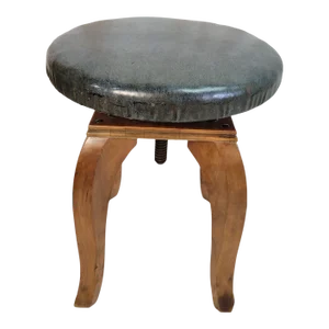 Antique 19th Century Biedermeier Adjustable European Wood Piano Stool