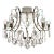 Metal Nickel Bathroom Chandelier With Almond Crystals and Orbs For Sale - Image 7 of 10