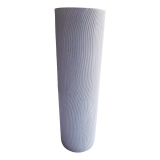 Mid-Century Modern Op-Art Studio Line Bisque Porcelain Vase by Werner Schreib for Rosenthal, 1960s For Sale