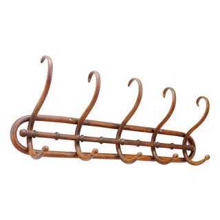 Bentwood Wall-Mounted Coat Rack For Sale