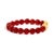Contemporary 18K Yellow Gold Dragon Charm Red Agate Beaded Charm Bracelet For Sale - Image 3 of 4