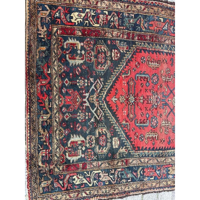Rustic Mid-Century Tribal Hamadan Rug, 1940s For Sale - Image 3 of 18