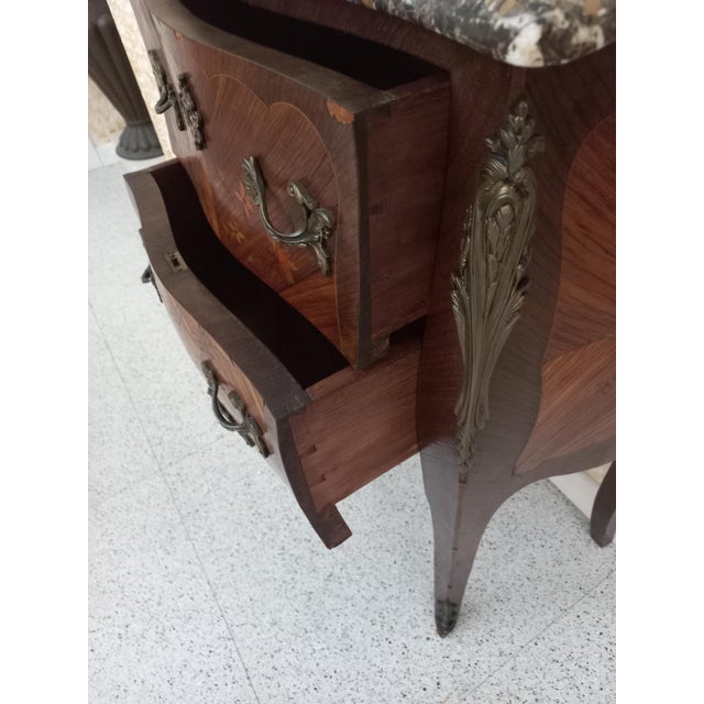 Oak and Marble Cabinet For Sale - Image 3 of 7