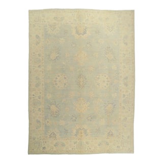 Vintage Modern Oushak Area Rug - 10'00 X 13'08 For Sale