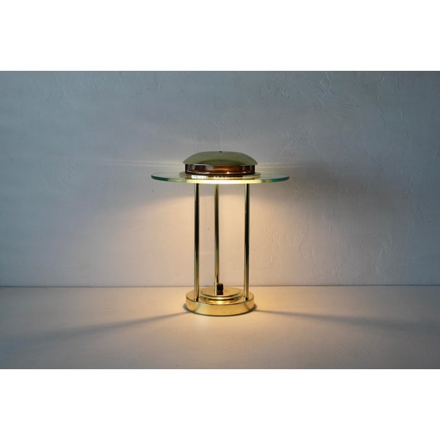 Robert Sonneman Style "Saturn" Brass Finish Desk Lamp For Sale - Image 12 of 13