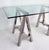 Williams-Sonoma Williams Sonoma Home "Mason" Sawhorse Glass Top Table/Writing Desk For Sale - Image 4 of 15