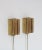 Elegant handmade 1960s danish modern wall lights by "vitrika" model "aladdin". It is a block of thick solid glass mounted...