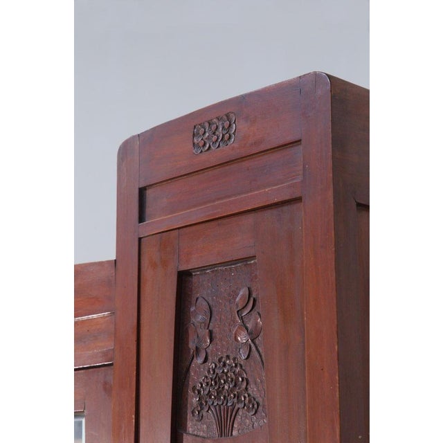 Art Nouveau Italian Buffet Cabinet with Glass Doors, 1905 For Sale - Image 6 of 14