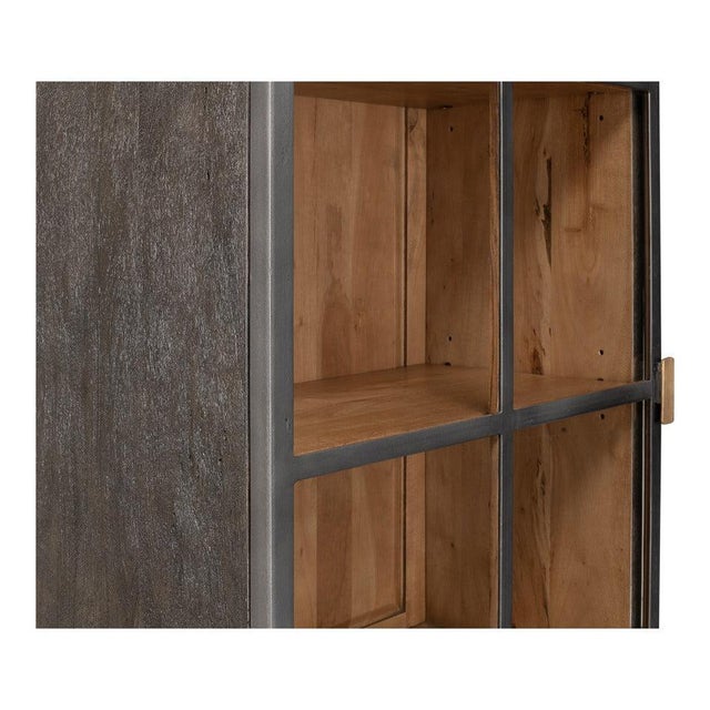 Metal Industrial Glazed Display Cabinet, Left-Opening For Sale - Image 7 of 10