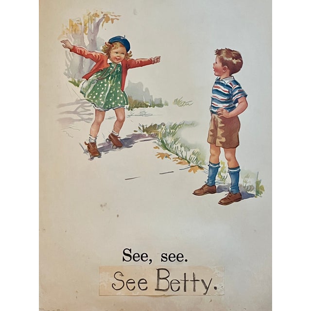 Vintage Framed Children’s Storybook Prints – Pair of Whimsical Nursery Illustrations For Sale - Image 11 of 13