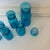 Mid-Century Modern 1960s Belgium Turquoise Apothecary Jar Set - Set of 3 For Sale - Image 3 of 8