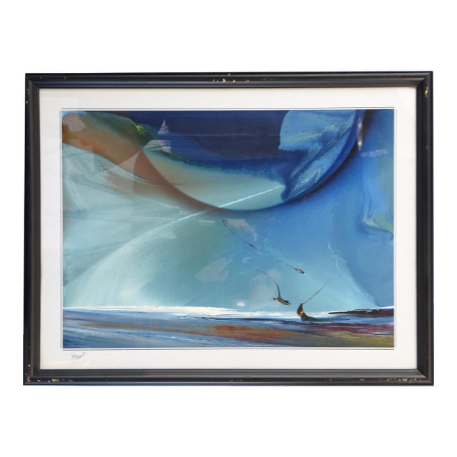 Coastal Drift, Oil on Paper, by Memarian For Sale