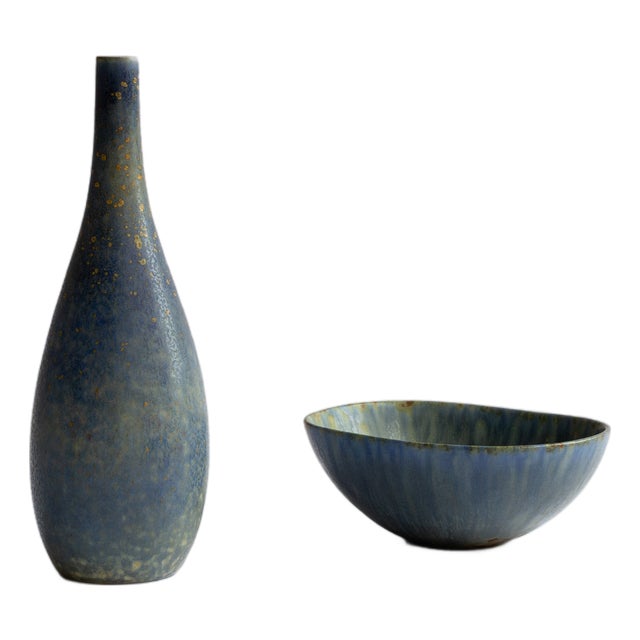 Mid-Century Modern Ceramic Set by Carl-Harry Stålhane for Rörstrand, Sweden, 1950s, Set of 2 For Sale