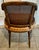 Mid 20th Century Faux Bamboo and Cane Barrel Chairs With Blockprint Upholstery - Set of 4 For Sale In New York - Image 6 of 12