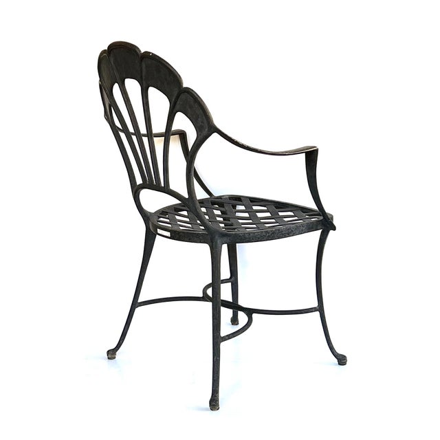 Vintage Brown Jordan Aluminum Outdoor Round Table With Four Chairs For Sale - Image 12 of 13