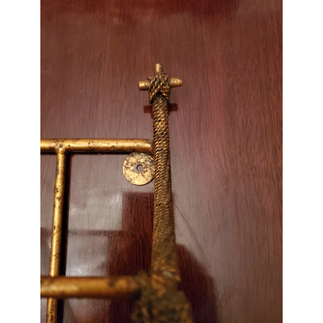 Mid-Century Modern Hollywood Glamour Bagues Style Faux Bamboo Wall Basket For Sale - Image 4 of 4