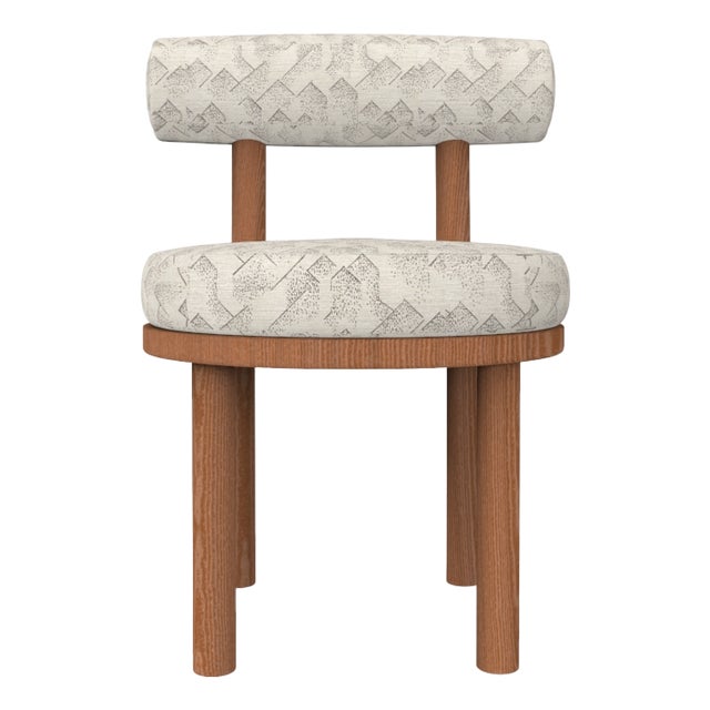 Moca Chair in Graphite Ivory Fabric and Smoked Oak by Studio Rig for Collector For Sale