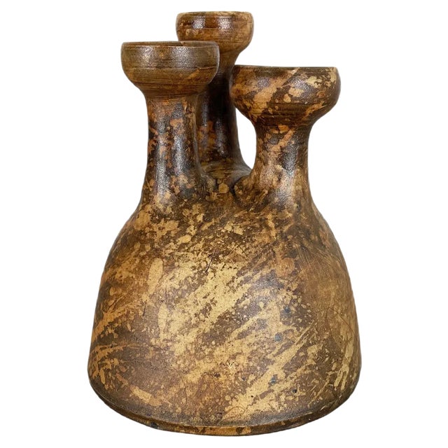 Abstract Ceramic Studio Pottery Vase from Gerhard Liebenthron, Germany, 1970s For Sale