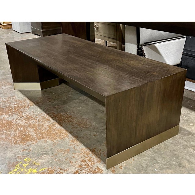 Vanguard Furniture Dune Cavallo Brown and Brass Cocktail Table Chairish