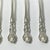 Silver 1940s Vintage Hollywood Regency English Chippendale Silverplate Seafood Forks - Set of 5 For Sale - Image 8 of 10