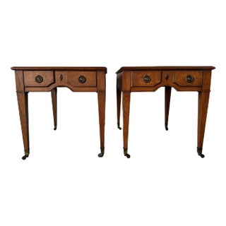 Pair of Vintage Hekman Neoclassical-Style One-Drawer Nightstands or End Tables For Sale