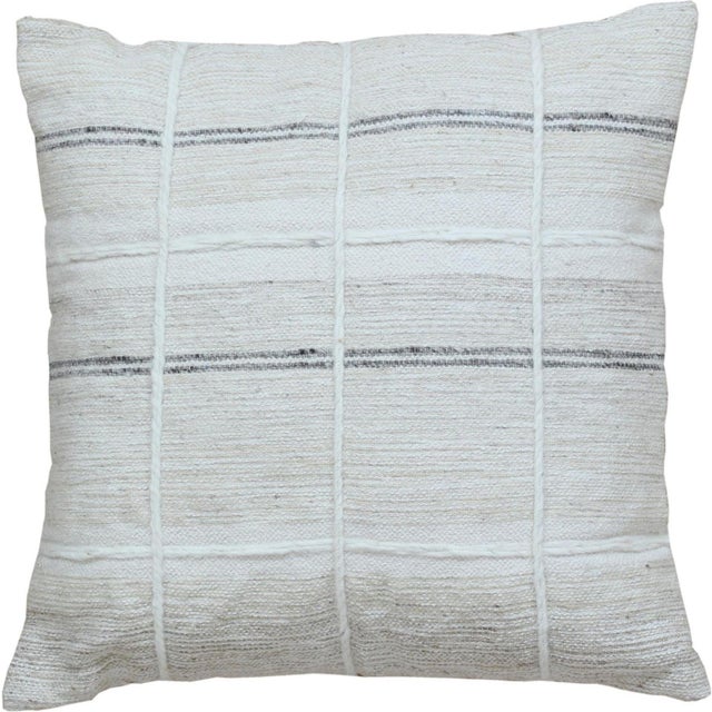 Elevate your home's look with a chic Modern Wool and Cotton Pillow, meticulously handmade with opulent materials, in a 20"...