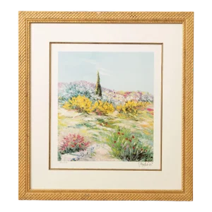 Vintage Impressionist Landscape 'Summer Light' Lithograph, by 'Belvis'