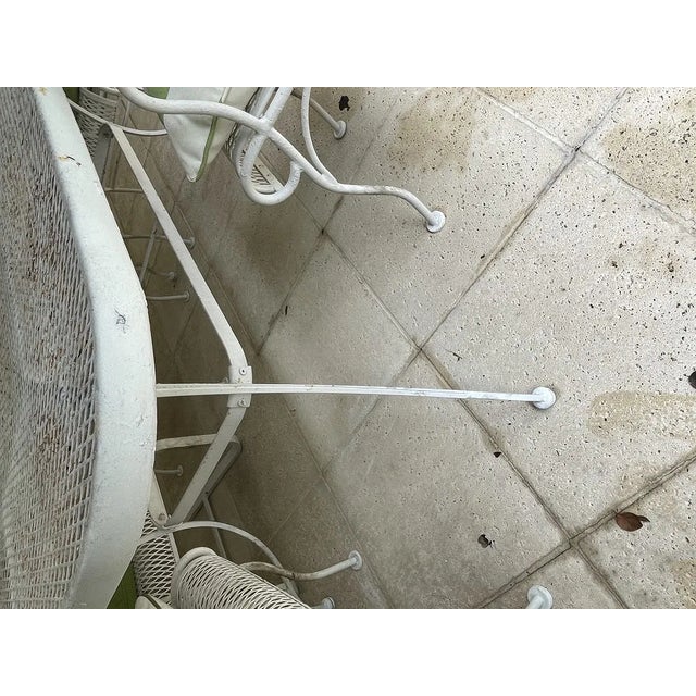 Large Vintage Table and Wrought Iron Table & 5 Chairs For Sale - Image 11 of 11