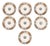 Mid-19th Century Set of Seven Chinese Export Rose Mandarin Porcelain Plates For Sale