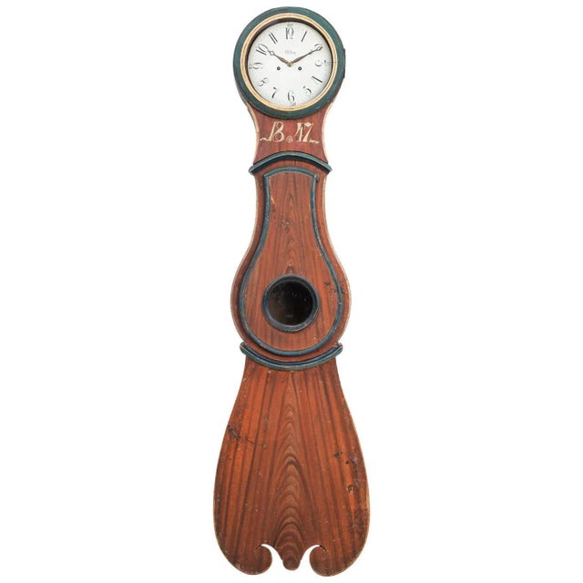 Brown Swedish Long Case Clock For Sale - Image 8 of 8