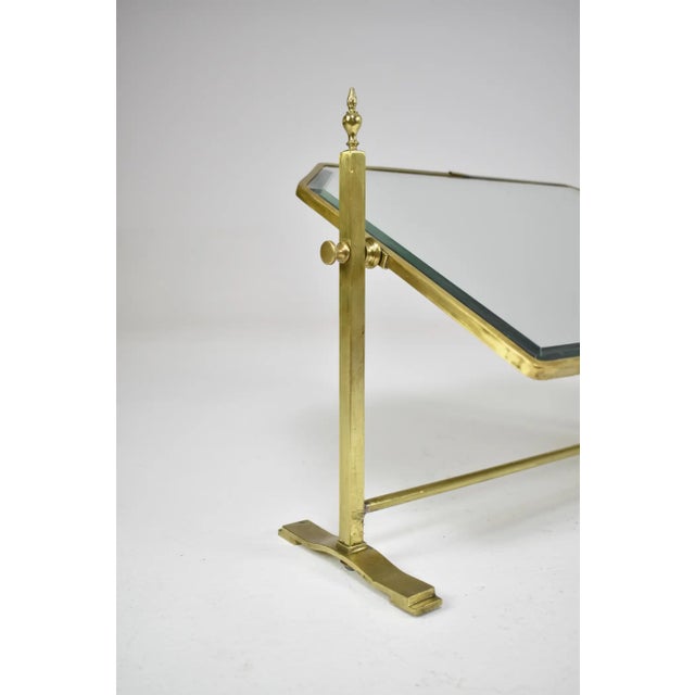 French Brass Table Mirror With Adjustable Frame, Circa 1930s For Sale - Image 6 of 11