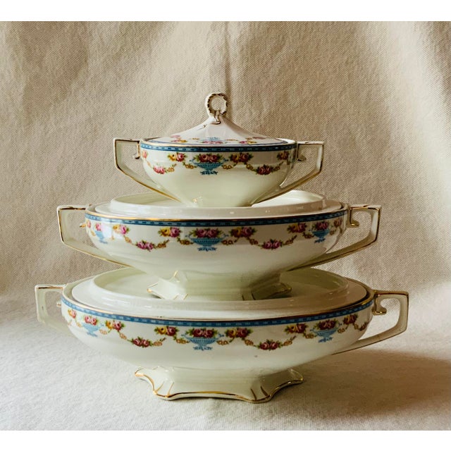1920s Covered Bone China Tureens - Set of 3 For Sale - Image 16 of 17