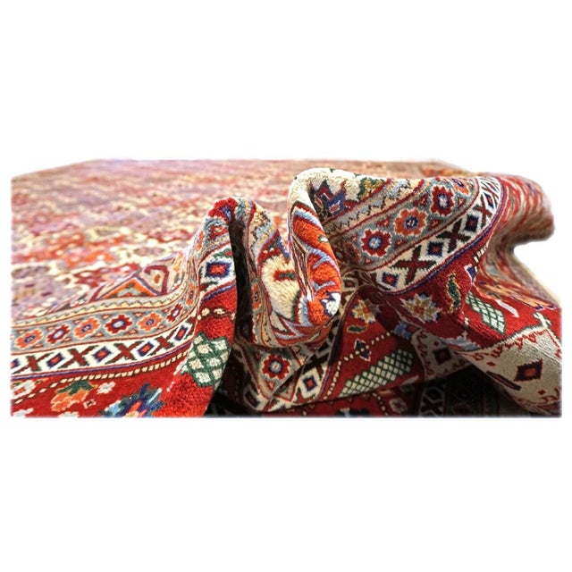 Antique Persian Tabriz Wool 10x13 Red, Blue & Tan Handmade Area Rug #9902188 For Sale In Houston - Image 6 of 6