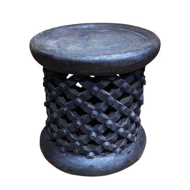 Old African Bamileke Spider Stool/Table 16" H For Sale - Image 4 of 6