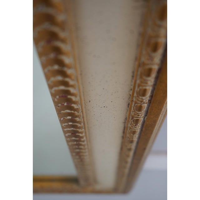 Glass Italian Neoclassical Painted Finish Carved Mirror For Sale - Image 7 of 10